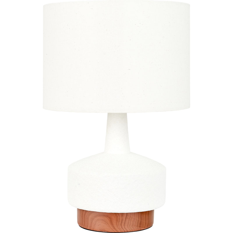 Elencourt Ceramic Table Lamp, Brown, White