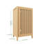 Armoire de rangement autoportante en bambou avec porte et tablette réglable, naturel