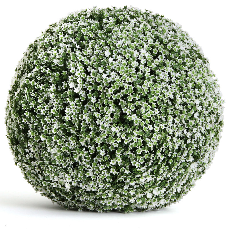 Artificial Flowering Topiary, 1 Pack, 19" H x 19" W