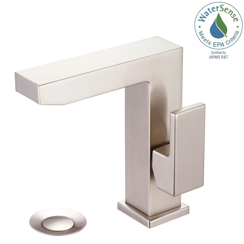 Mod Single-handle Bathroom Faucet with Drain Assembly, Brushed Nickel