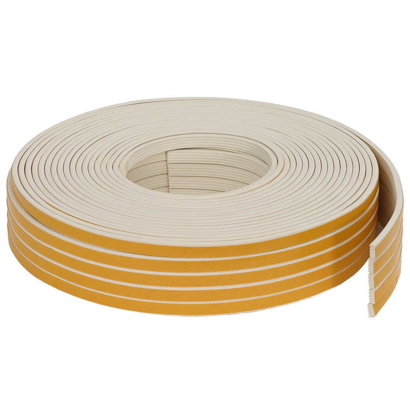 vidaXL Self-Adhesive Window Seal EPDM Foam Easy To Cut Grid-Pattern Strip Door, 0.4cm H x 5000cm W x 1cm D, White