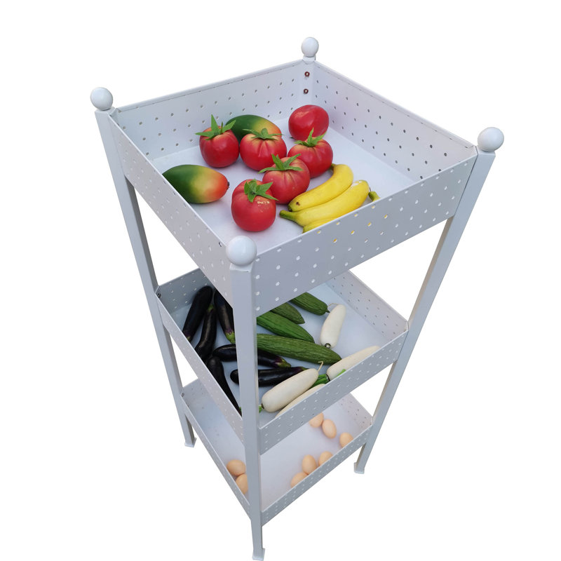 Support présentoir de sol à 3 niveaux 18,4 x 18,4 x 51,5 po