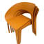 Polypropylène tropical orange simple - chaises latérales pour terrasses extérieures, chaises empilables, sièges de soutien lombaire