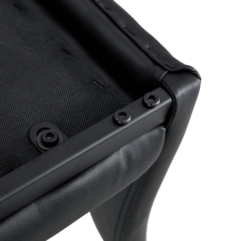 Ensemble de 2 chaises noires en polyuréthane