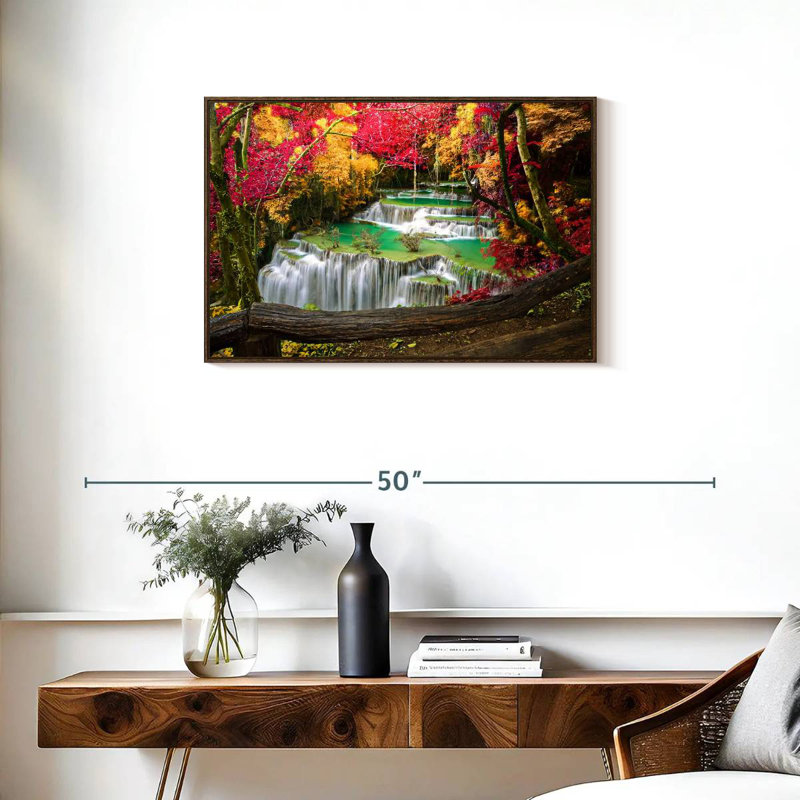 Cascade Huai Mae Khamin, Cadre flottant noyer, 31 po x 21 po