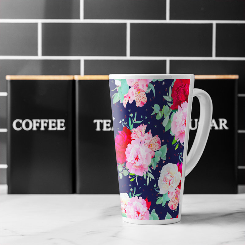 Roses On Latte Mug
