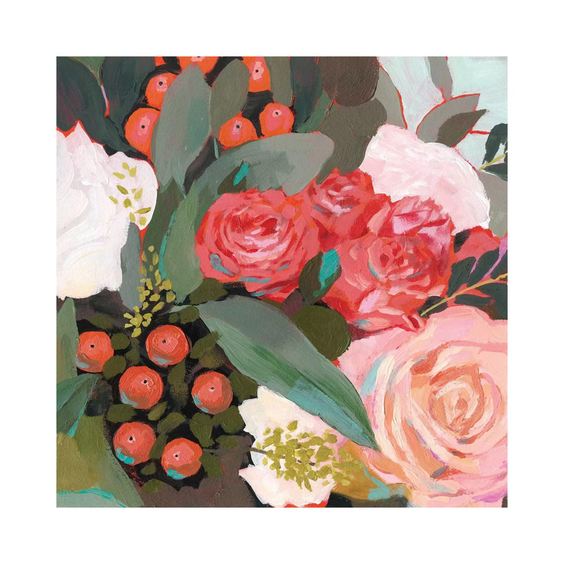 Eucalyptus Bouquet I by Victoria Borges - Wrapped Canvas Painting, 45.72 cm H x 45.72 cm W x 1.91 cm D