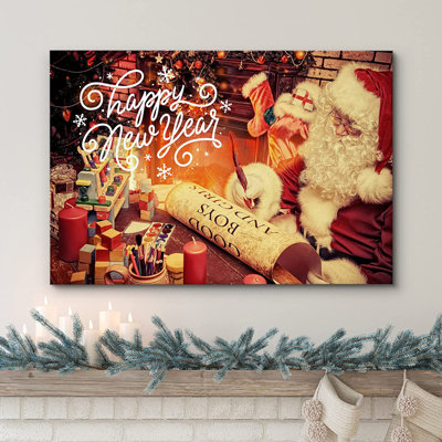 Merry Christamas - Unframed Painting on Canvas -  The Holiday Aisle®, B5A4B312EDCA475194ACAC4E285674C1