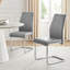 Alezzo Modern High Gloss Extendable Dining Table Set with 6 Upholstered Faux Leather Dining Chairs-86712793