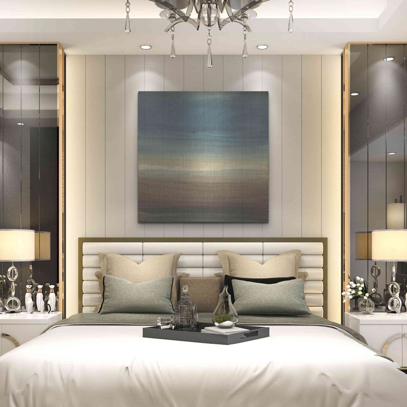 Ivy Bronx «Abstract Horizon IV» par Ethan Harper, art mural en métal, H 36 po x l 36 po
