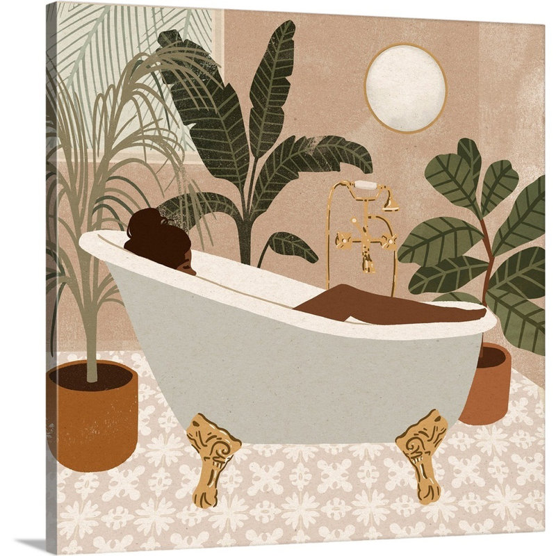 Home Spa III par Victoria Barnes - reproduction d'art, Toile tendue, H 16 po x l 16 po x P 1,25 po