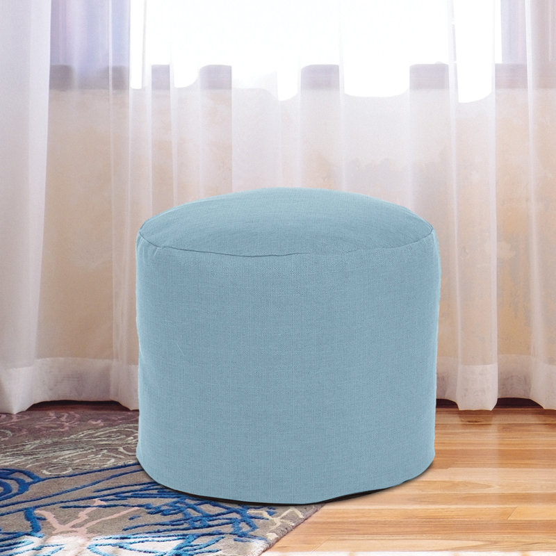 Vinita Upholstered Pouf, Breeze