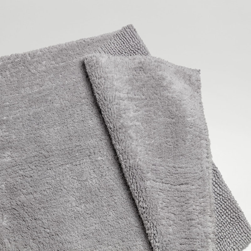 Reversible Bath Rug, Dove Gray