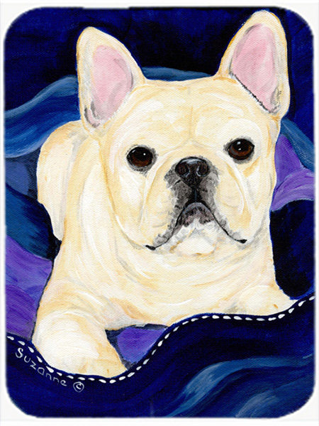 Planche à découper en verre bouledogue french caroline