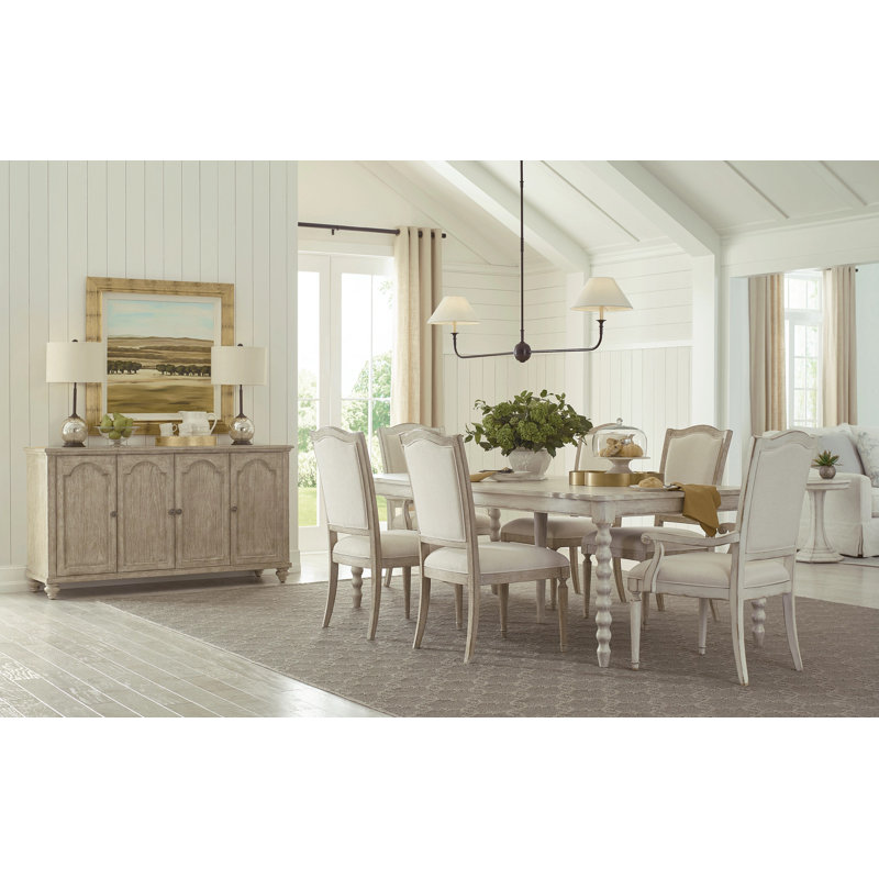 Chaise avec accoudoirs rembourrée Daniella - crème
