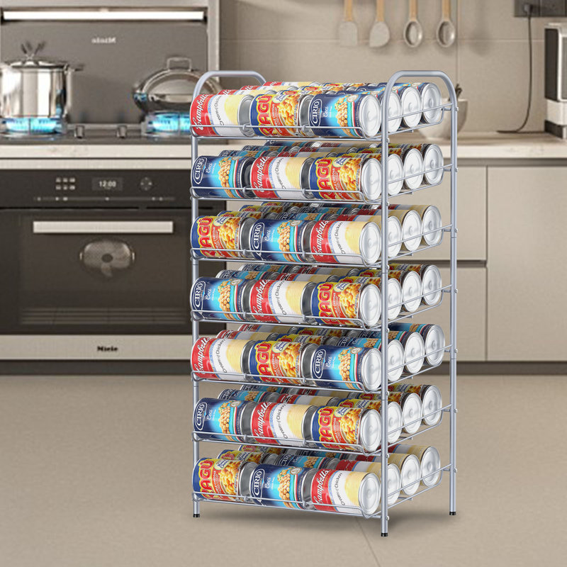 Pot de rangement à 7 niveaux pouvant contenir jusqu'à 84 canettes pour la cuisine, les armoires et le garde-manger