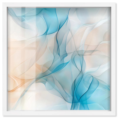 «Quori II Shadowbox Print», art abstrait bleu par Art Remedy