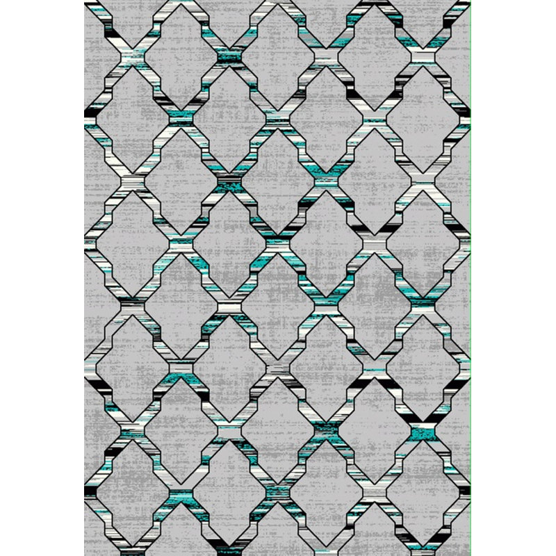 Tapis décoratif gris à motif géométrique touffeté Kitty, Rectangle 6 pi 7 po x 9 pi 6 po