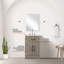 Meuble-lavabo en chêne gris, 20 po x 18 po, comptoir en acrylique, robinet inclus, 18 po Meuble-lavabo avec comptoir et robinet l 20 po x P 18 po Mirror-754522138