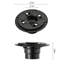 Bride de base de bonde de douche ronde, 16,5 x 16,5 cm, ABS, noir mat