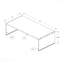Table basse contemporaine contemporaine rectangulaire en verre trempé stratifié gris L 44 po-1530586595