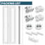 Portes coulissantes 60 po x 80 po en verre trempé et givré avec quincaillerie, aucun assemblage requis-125712415