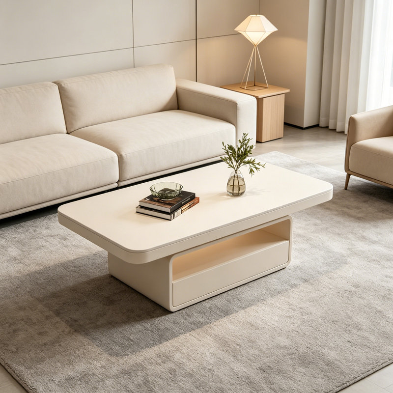 Osée, H 16,53 po x L 47,24 po x l 23,62 po, Blanc