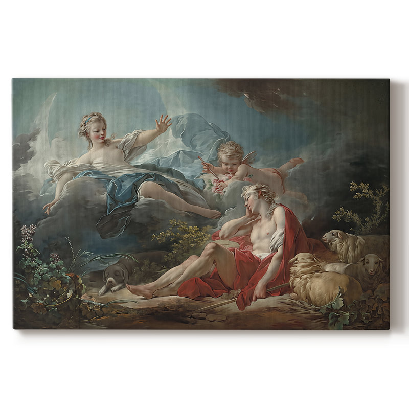 Diana et Endymion-Jean-Honoré Fragonard-Toile tendue avec châssis-c. 1753-1756, 18 x 27