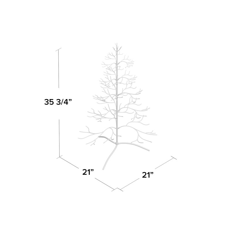 Decorative Ornament Tabletop Tree, White