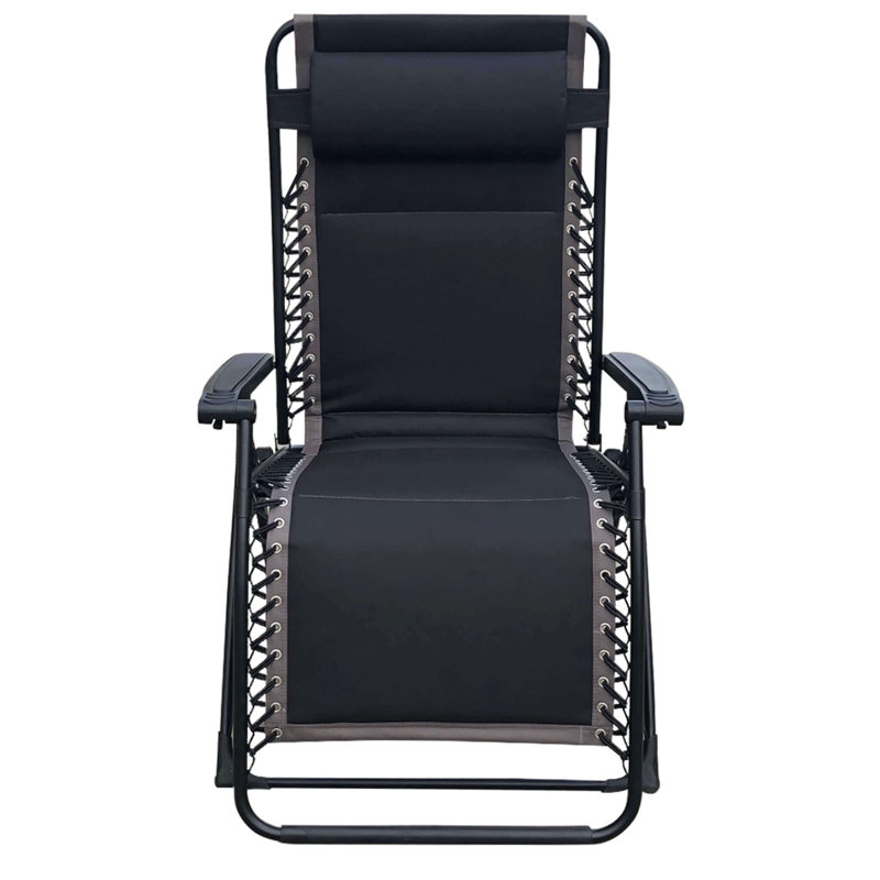 Ardell Folding Deck Chair, Black
