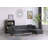 Brando 86.5"W Dark Gray Fabric Sectional Sofa Chaise