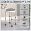 HOMCOM 360 Degree Swivel Shower Stool with Non-Slip Feet for Disabled, Grey