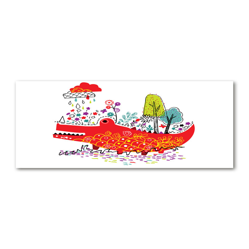 Colorful Crocodile - Wrapped Canvas Print