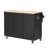 51" Fluted Kitchen Island with Drop Leaf, Internal Storage Rack & Waveform Fluted Panel