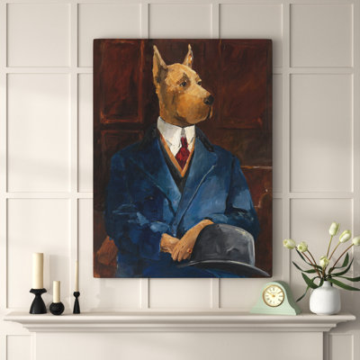 «Inspector Dog Leash» par J Paul - reproduction d'art sur toile tendue