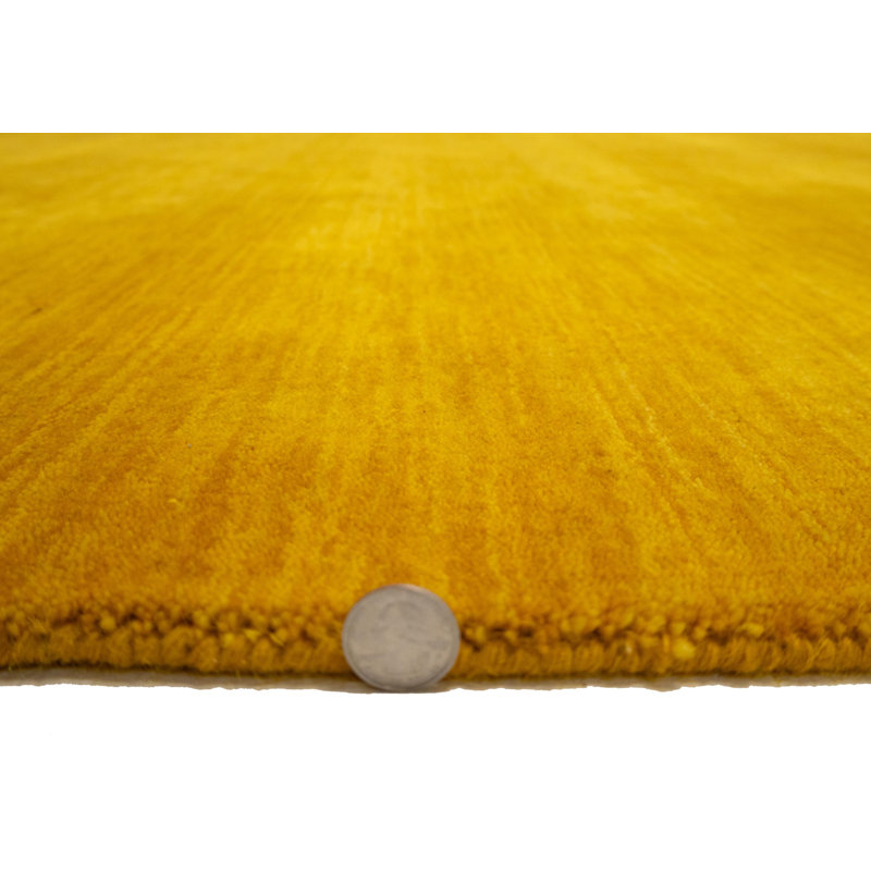 Vizzapu Hand Loomed Gabbeh Rug, 100% Wool, Solid Color, Fade & Stain Resistant, Durable, All Sizes, India-Made.