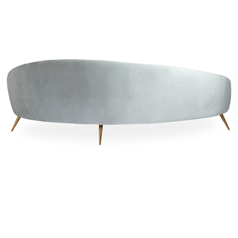 Ether Curved Sofa, Bergamo Azure