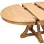 Table de salle à manger extensible en bois massif avec base piédestal