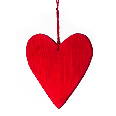 Figurine accrochante en bois accrochante de coeur