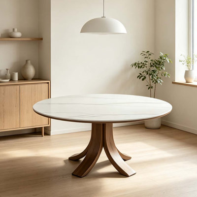 Round Sintered‑Stone Dining Table