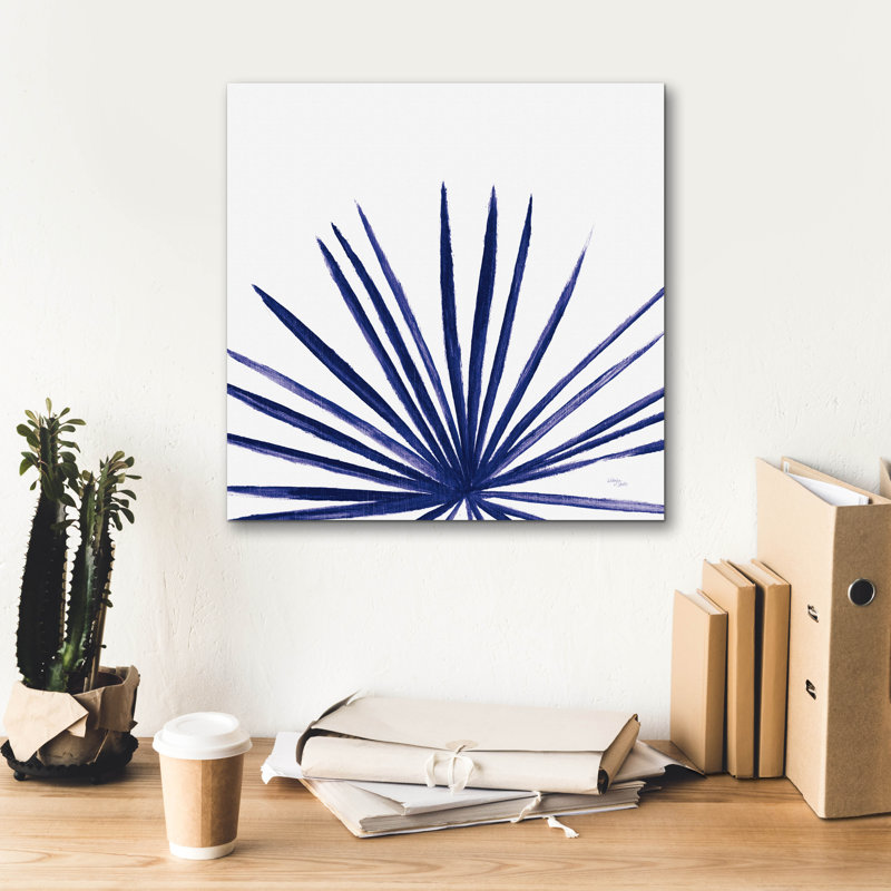 "Epic Graffiti" déclaration Palms 3 Indigo "par Wellington Studio, art mural sur toile, H 12 po x l 12 po x P 0,75 po