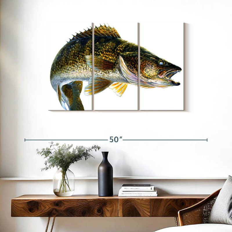 Brampt Break Line Walleye, 24" H x 38" W