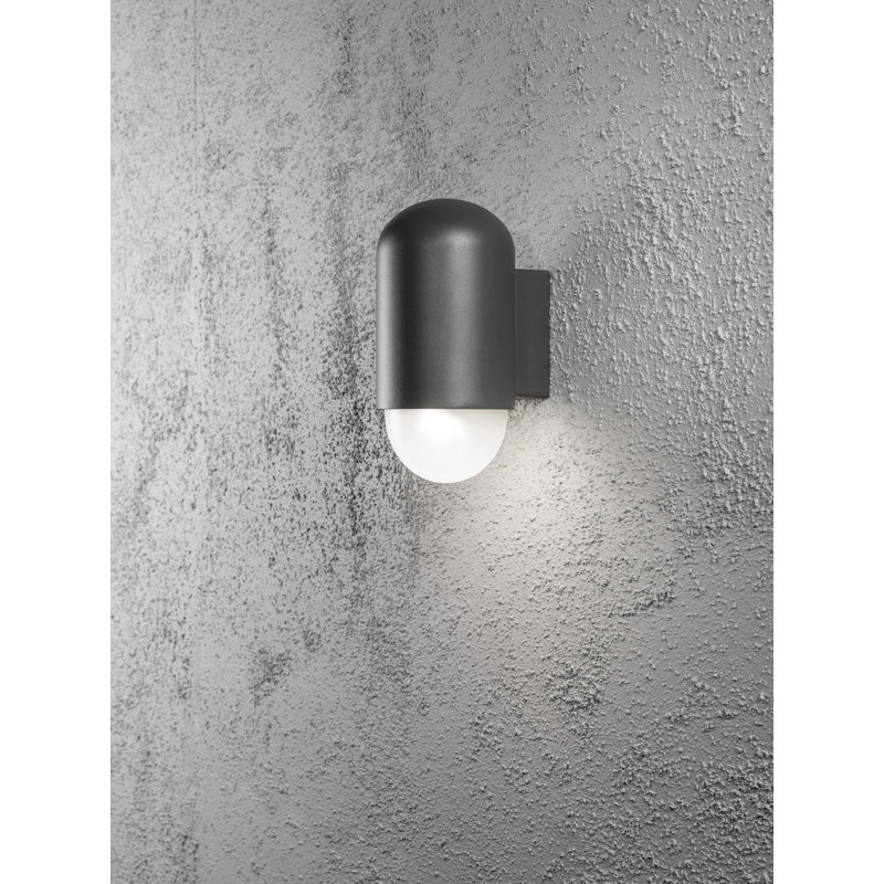 Integrated LED Outdoor Armed Sconce, Dark Grey