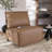 Callum Armless Power Recliner Chair, Camel, Faux Leather-1591704363