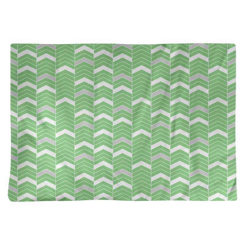 Récapitulatif à chevrons 18" lineed Stephenie, Vert / Gris, Polyester