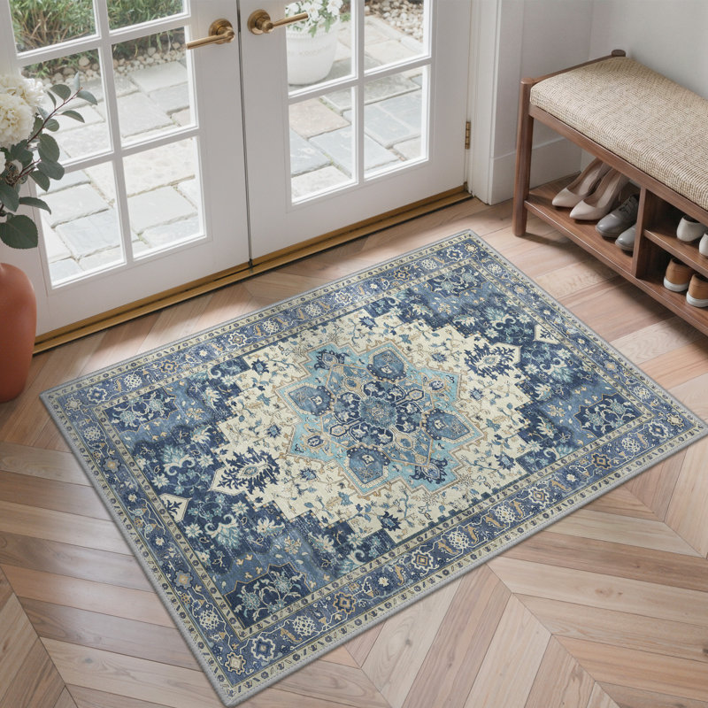 Tapis oriental performance Roehit, Rectangle 5 pi x 7 pi, Noir / blanc