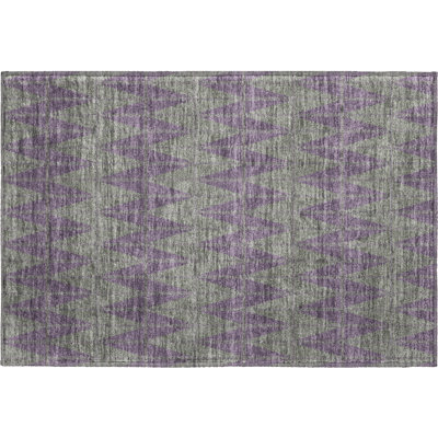 Premium Machine Washable Mayfield AMF2415 Chevron Rug