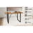 55" Mid Century Industrial Dining Table, 1.5" Thick Dark Wood Tabletop, Rectangular For 4-6, Black Metal Legs, Home Rural Table 55", Furnishing Accessory