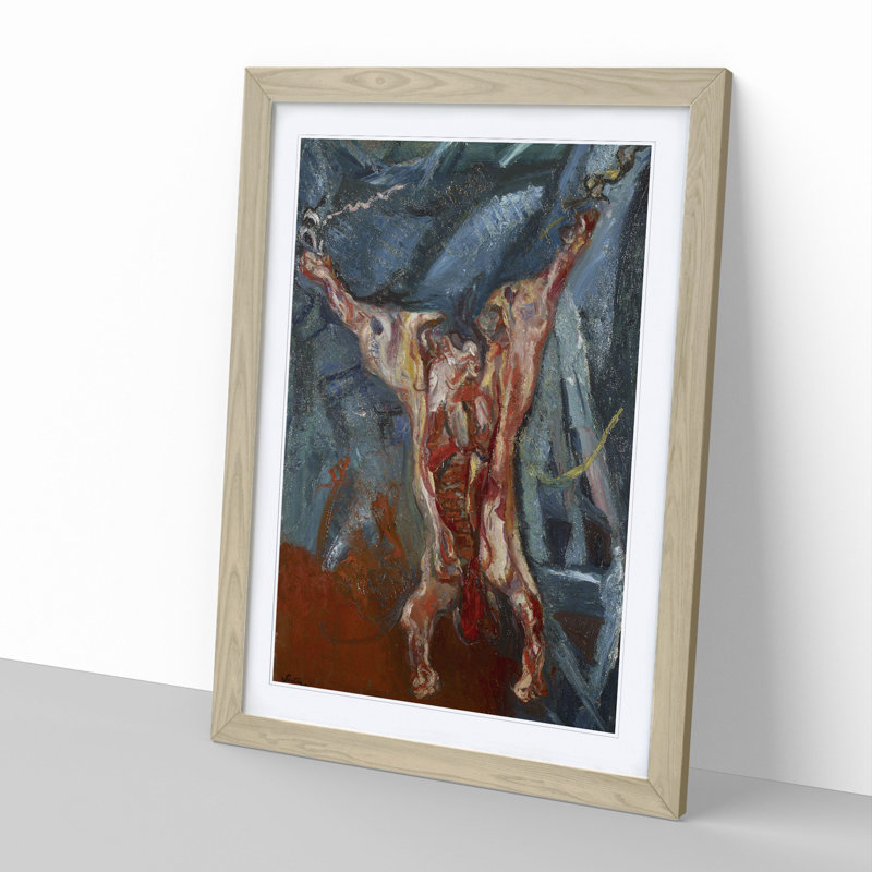 Beef Carcass by Chaim Soutine - Picture Frame Graphic Art, 48cm H x 36cm W x 2cm D, Oak