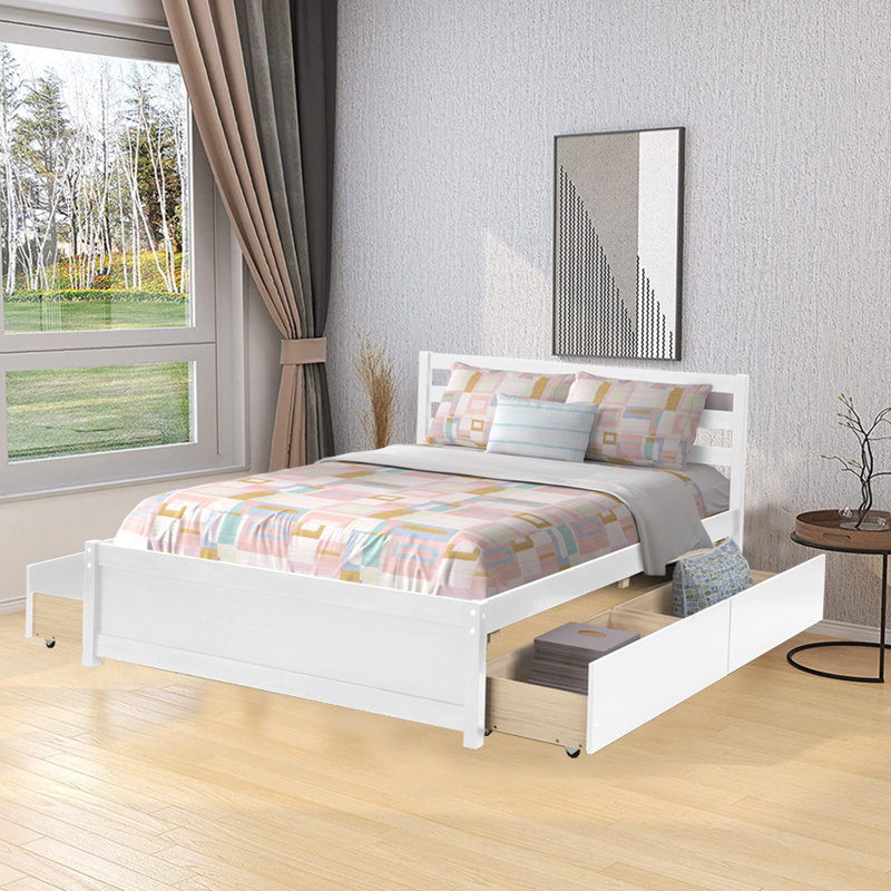 Eric Solid Wood Slat Storage Bed